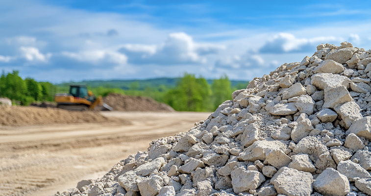 Gravel construction materials